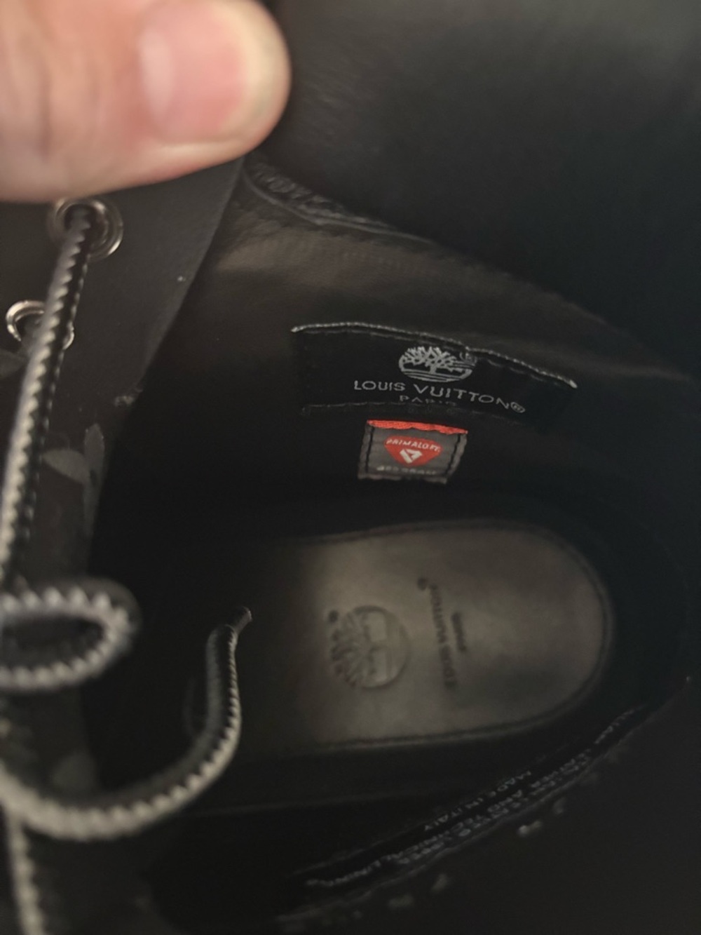 Louis Vuitton Black Leather Lace-Up Boot with Logo Insole - Picture 3 of 3